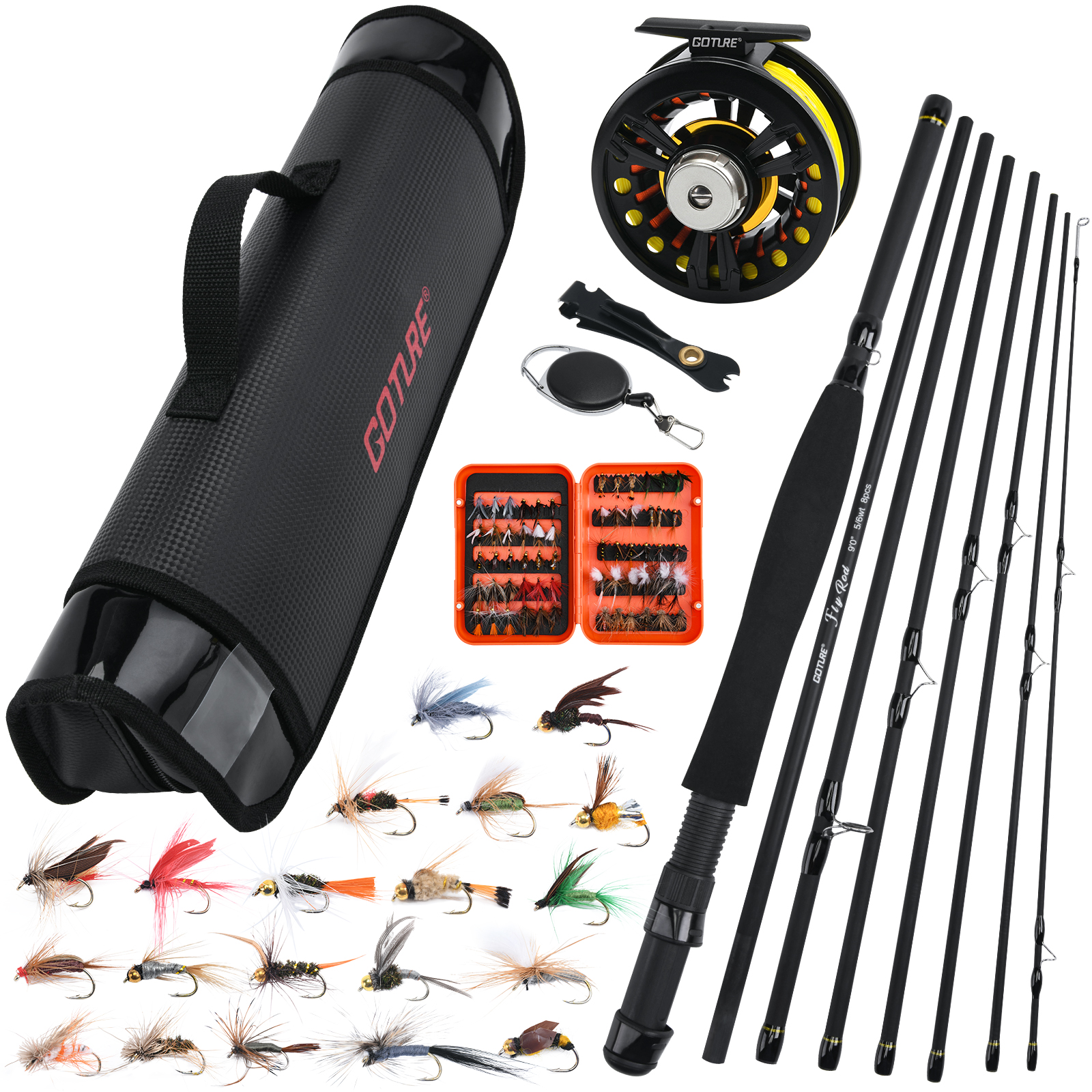 Goture 8Section Travel Fly Fis - đánh giá và giá Fishing Rod Fly