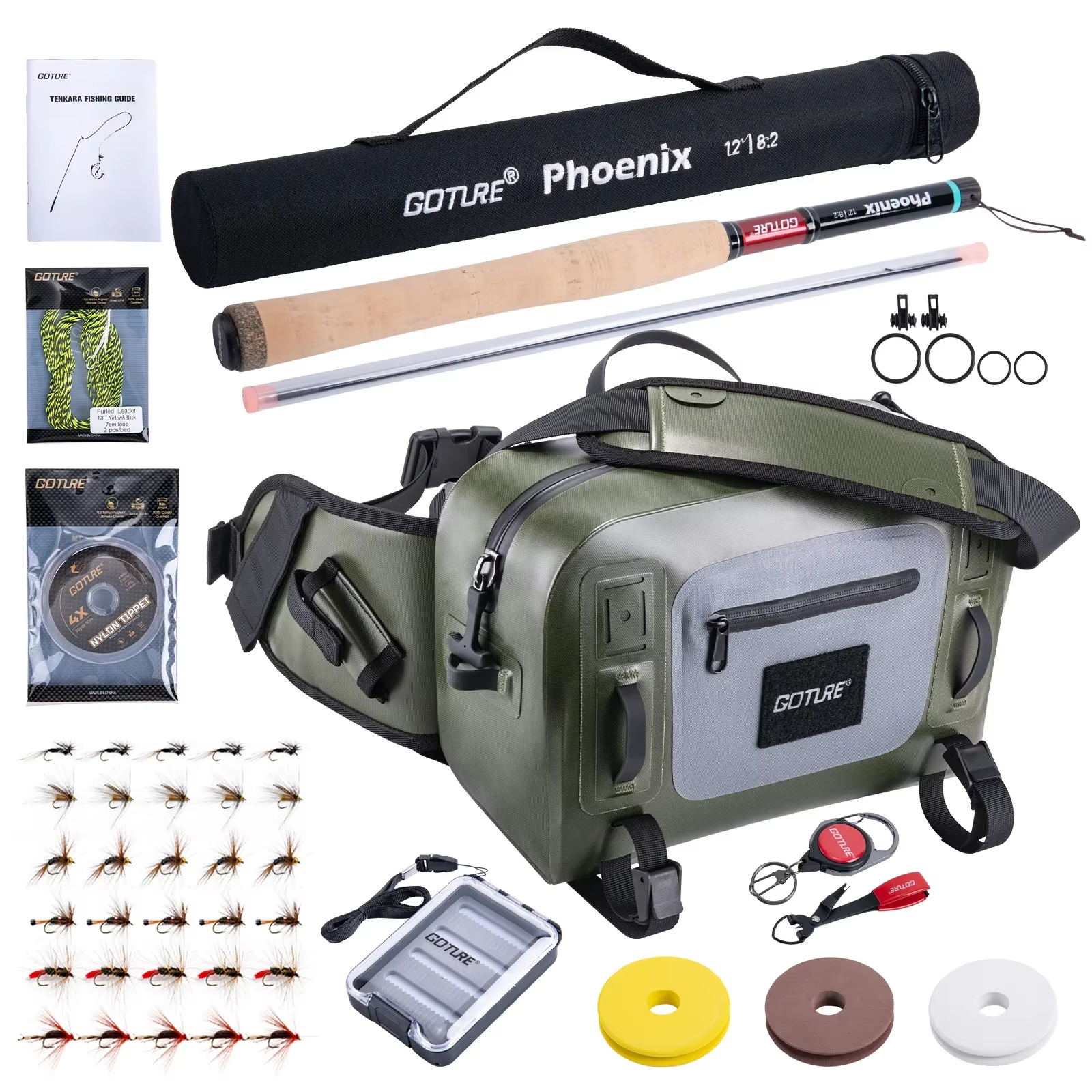 Goture 3.6m Tenkara Rod Set wi - đánh giá và giá Fishing Rod Fly