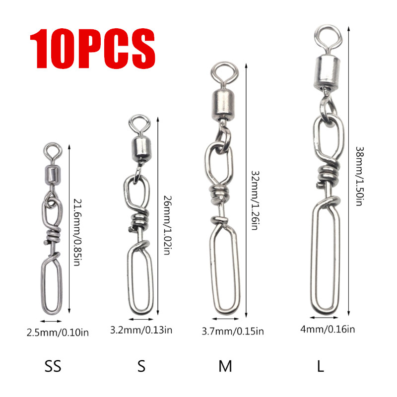 10Pcs Stainless Steel Quick Sn - đánh giá và giá Fishing Rod Casting