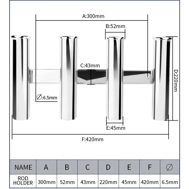 Stainless Steel 4 Tubes Rod ho - đánh giá và giá Fishing Rod Holder